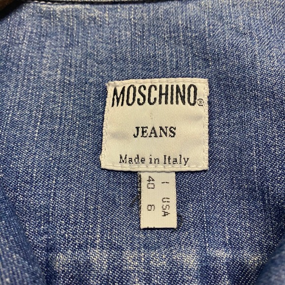 Vintage Moschino Jeans Women's Denim Dress Size 6 Belted Mini Y2K 90s Designer - Picture 4 of 12